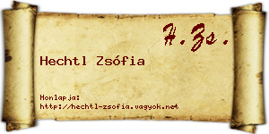 Hechtl Zsófia névjegykártya